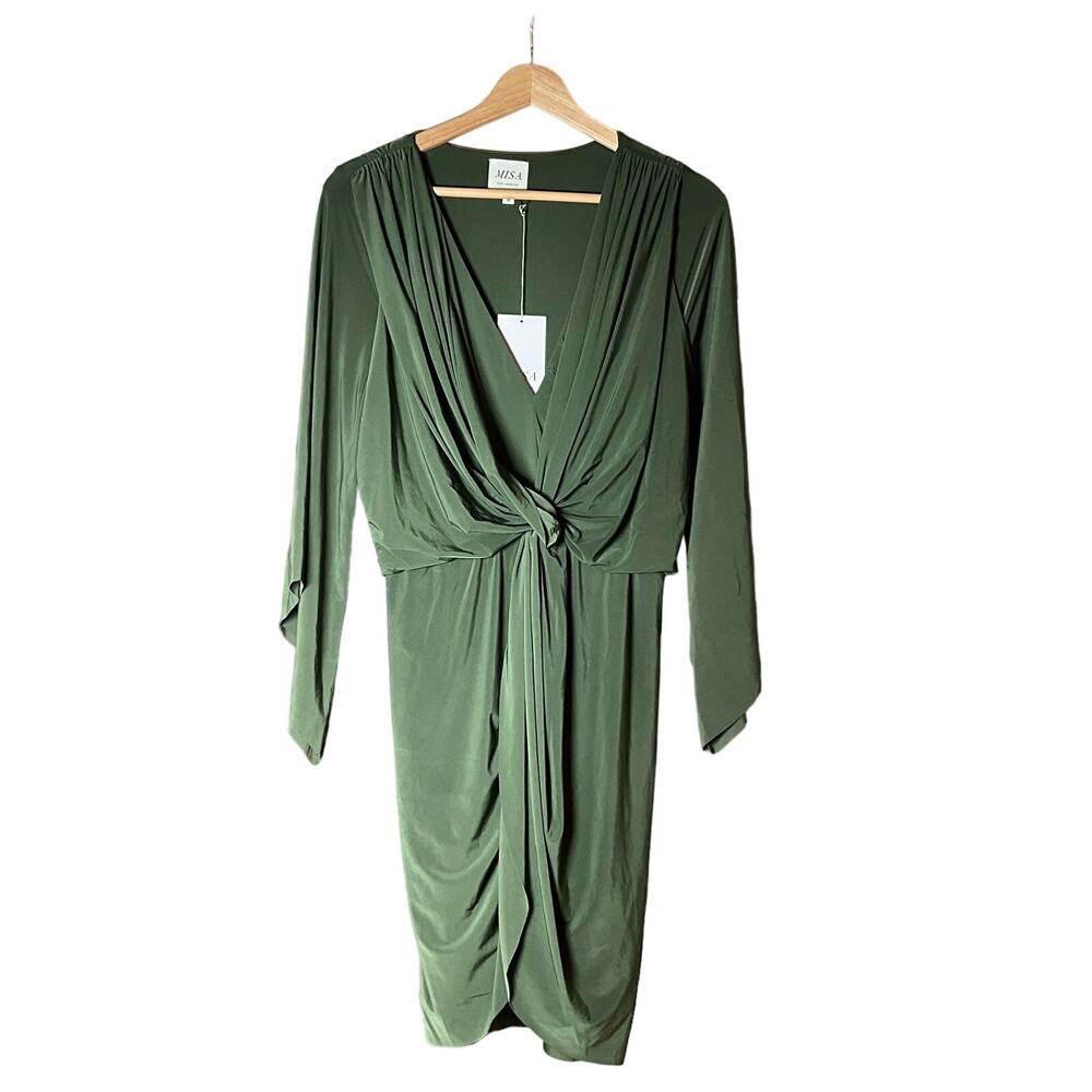 Revolve & Neiman Marcus brand MISA LOS ANGELES TEGET MINI DRESS- Olive Green